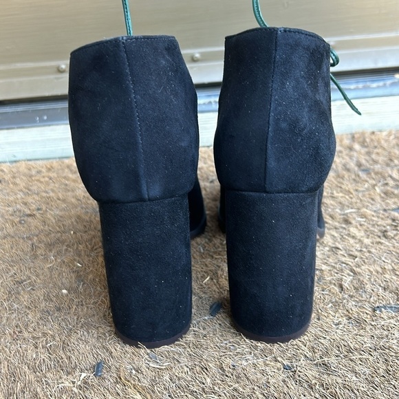 KK Dodds Suede Closed Toe Black Bohemian Heels Sz EU 37 Handmade in Italy - Picture 4 of 9